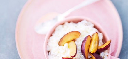 Riz au lait vanillé aux prunes