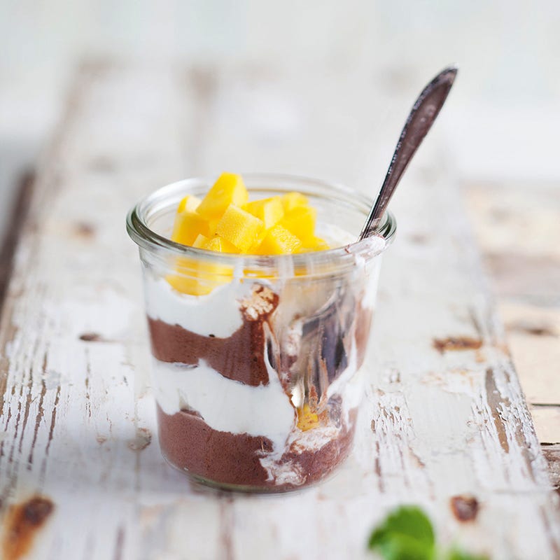 Foto van Trifle van mango en chocolade door WW