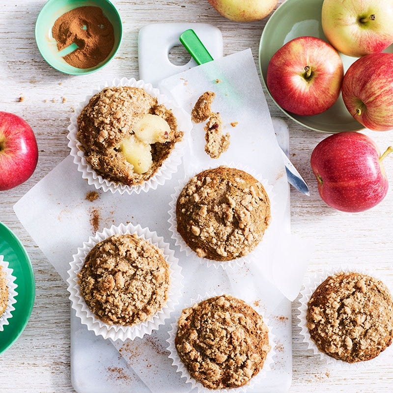 apple crumble muffins