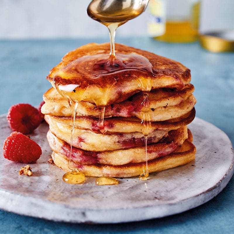 Himbeer-Pancakes