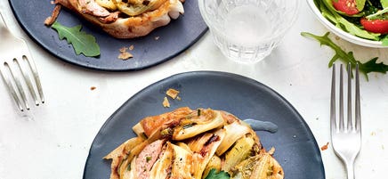 Petites tatins d’endives aux aiguillettes de canard