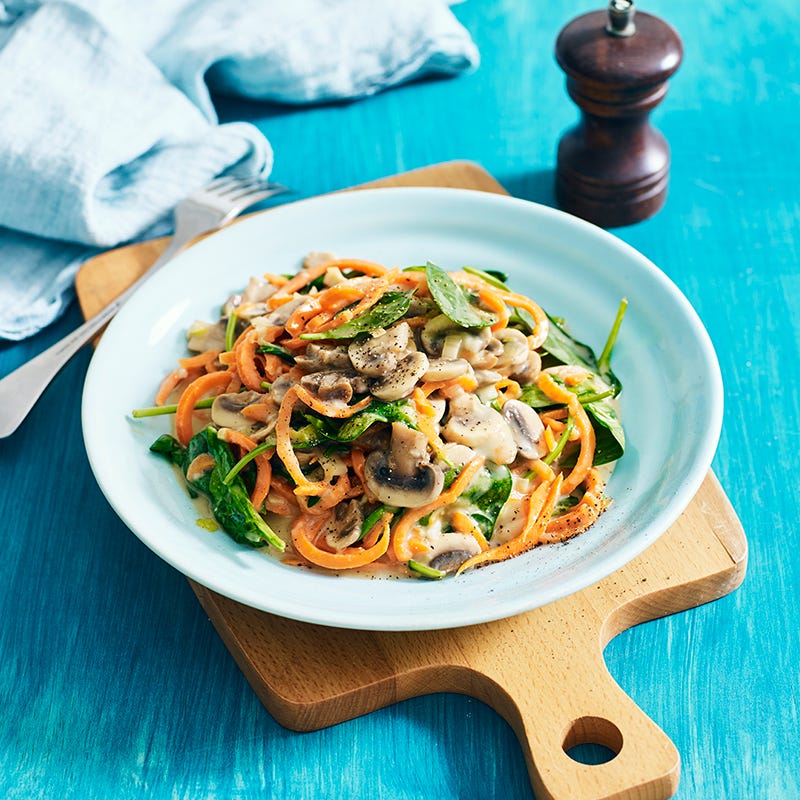 Photo of Zoodles with creamy mushrooms and spinach by WW