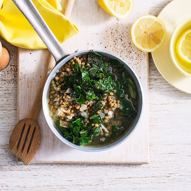 Lentil, lemon and silverbeet soup
