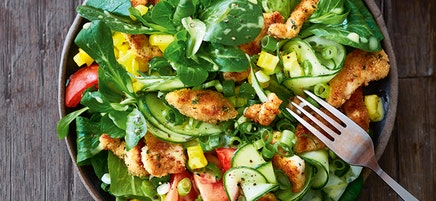 Salade aux lanières d‘escalope