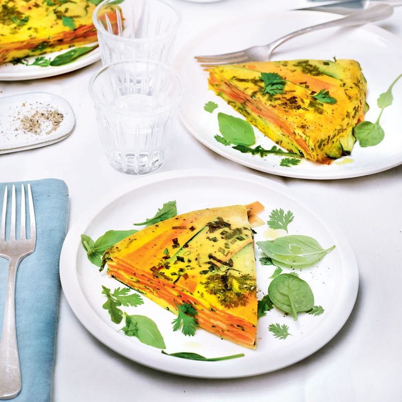 Clafoutis de légumes en tagliatelles