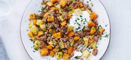 Potée de carottes et de viande hachée