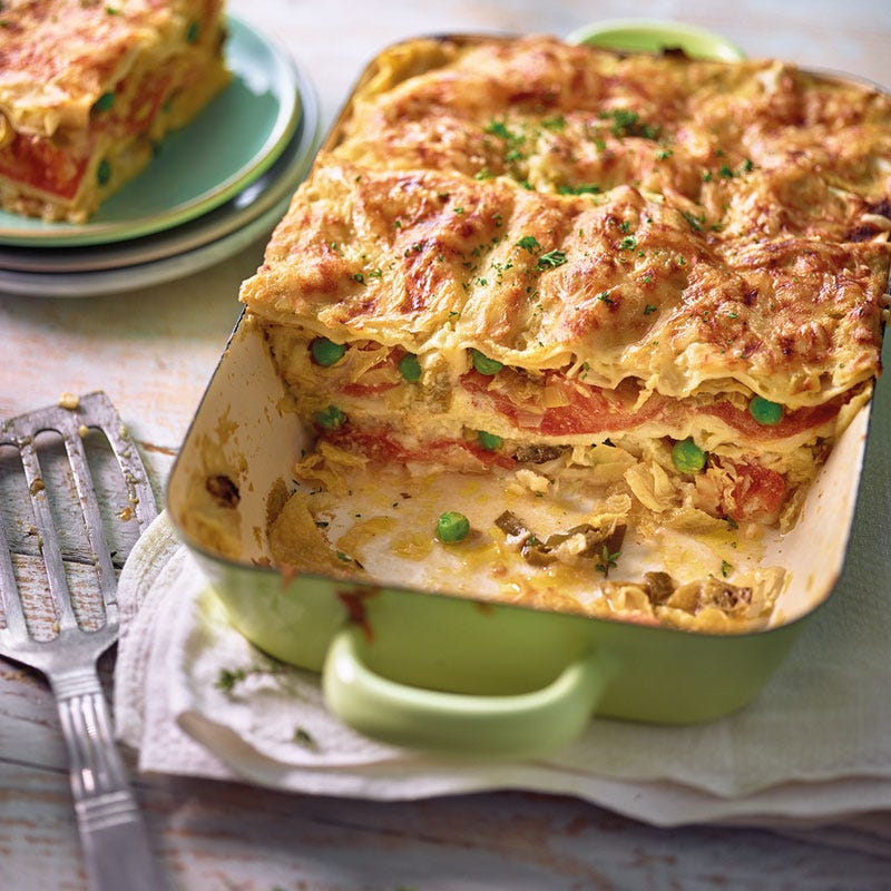 Gemüselasagne mit cremiger Romanescosauce