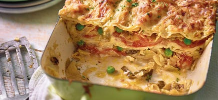 Lasagnes de légumes sauce au chou romanesco