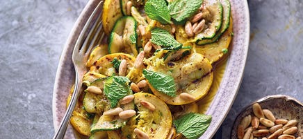 Salade de courgettes sauce menthe-citron