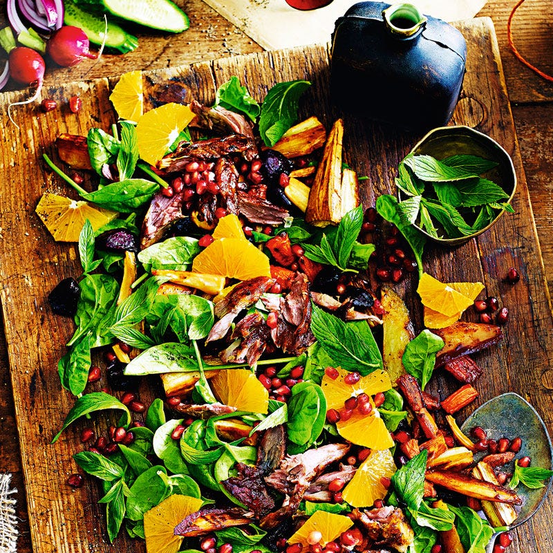 Fernöstliches Lamm auf Salat