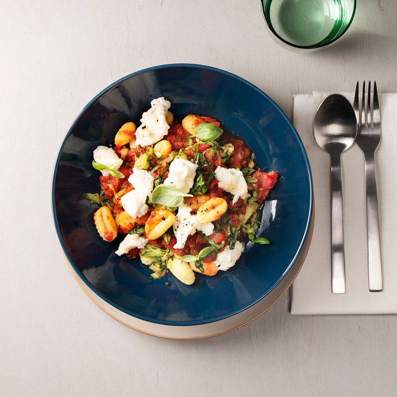 Gnocchi al Pomodoro mit Zucchinigemüse