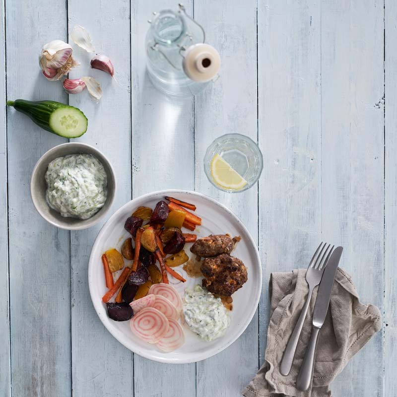 ViktVäktarna - Färsbiffar med tzatziki
