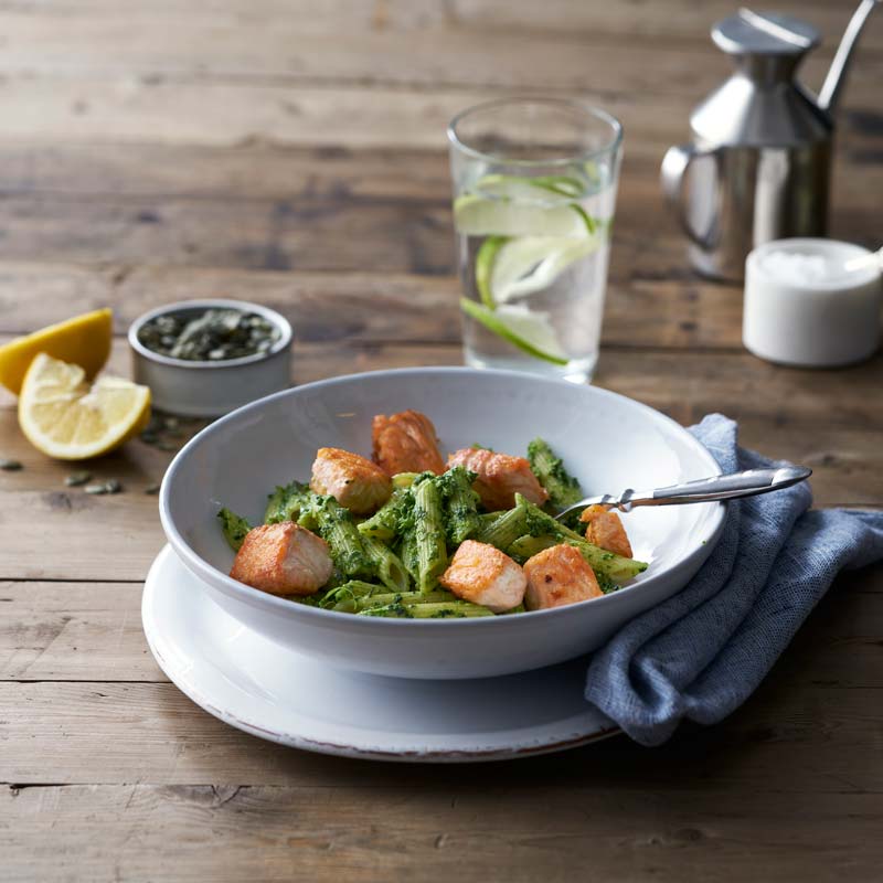 ViktVäktarna - Pasta med lax och svartkålspesto