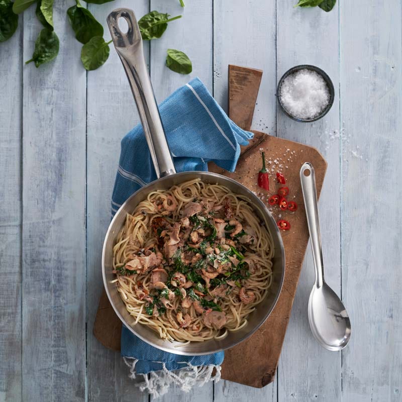 Het räk- och kalkonpasta