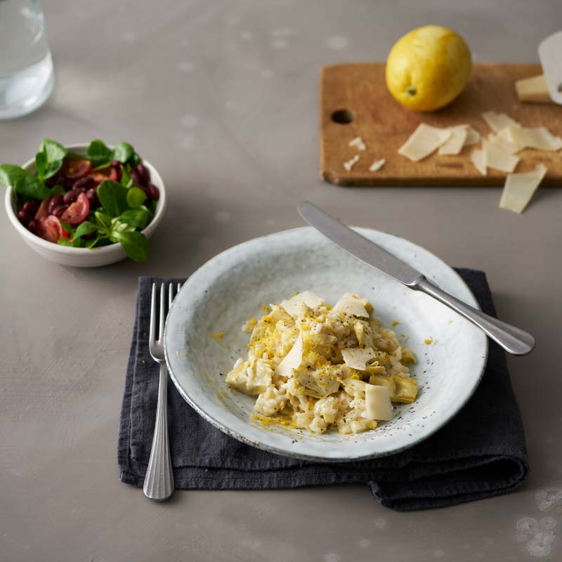 Risotto med citron och kronärtskocka