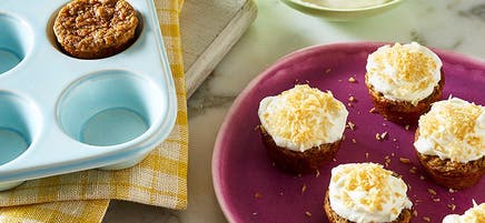 Mini Carrot Cupcakes Bites with Cream Cheese Frosting
