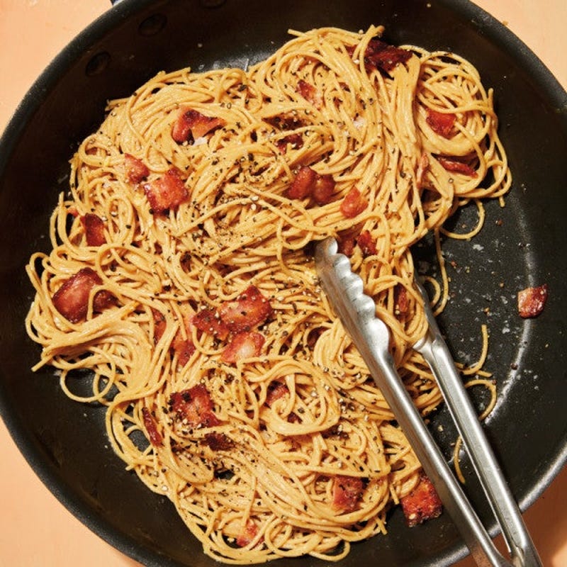 Photo of Whole-wheat spaghetti carbonara by WW