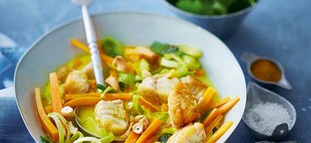 Curry de poisson à la poêle