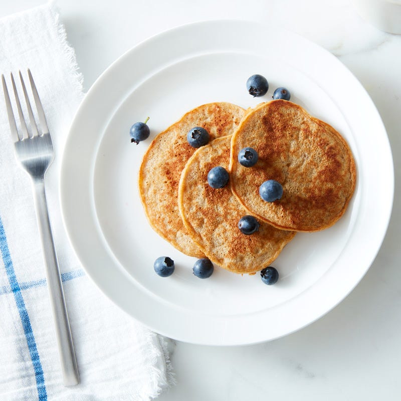 Photo of Peanut butter banana almond milk pancakes by WW