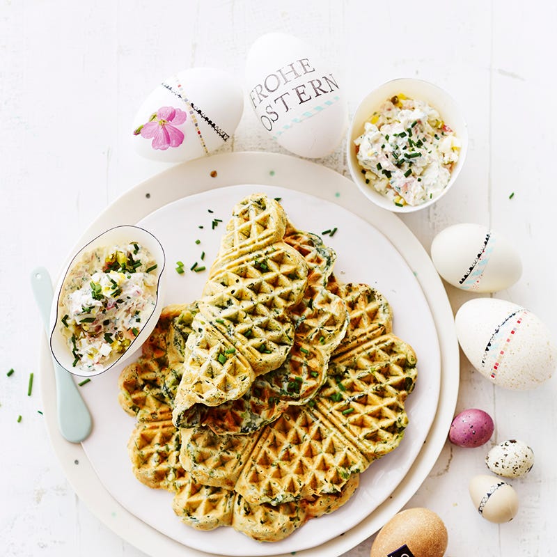 Foto van Spinaziewafels met ham-eidip door WW