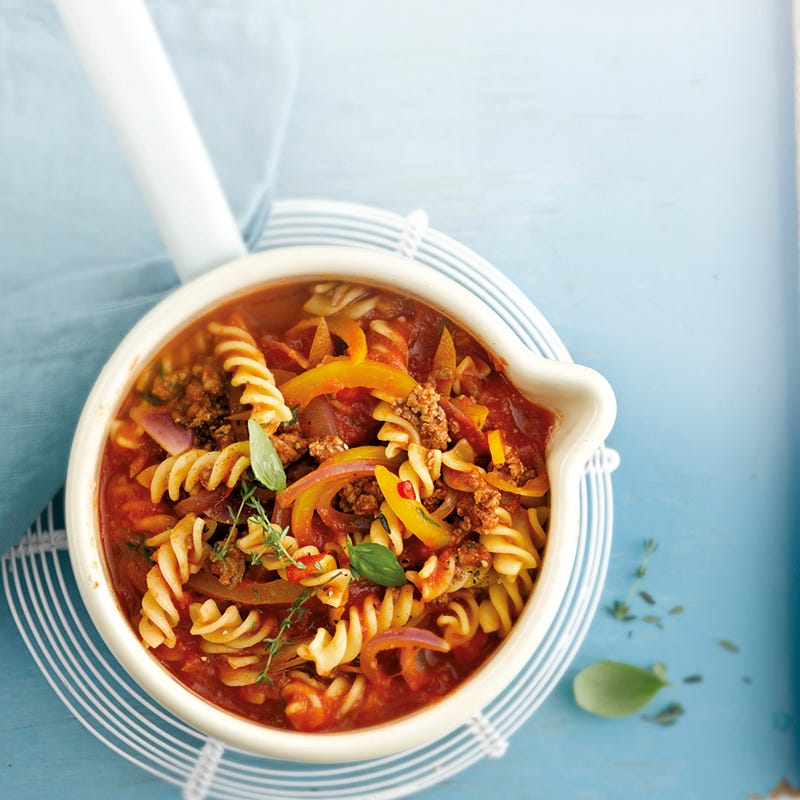 Foto van Pittig gehaktpannetje met fusilli door WW