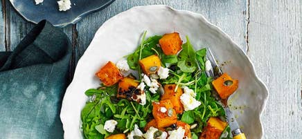 Rostad butternutsallad med fetaost