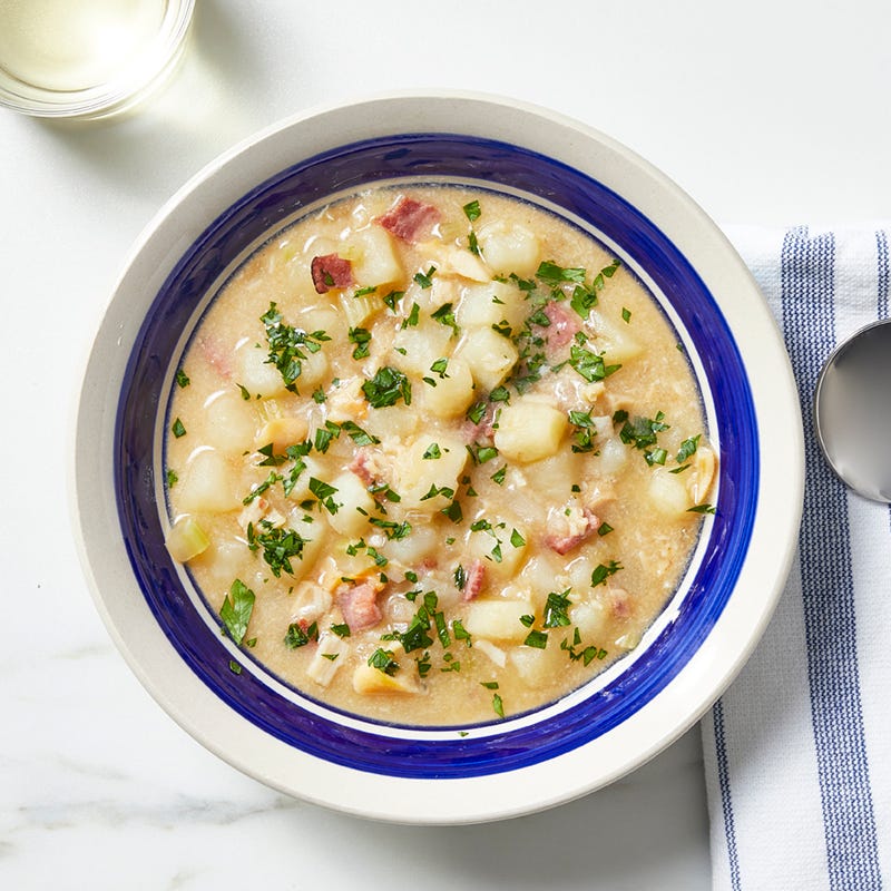 New England clam chowder