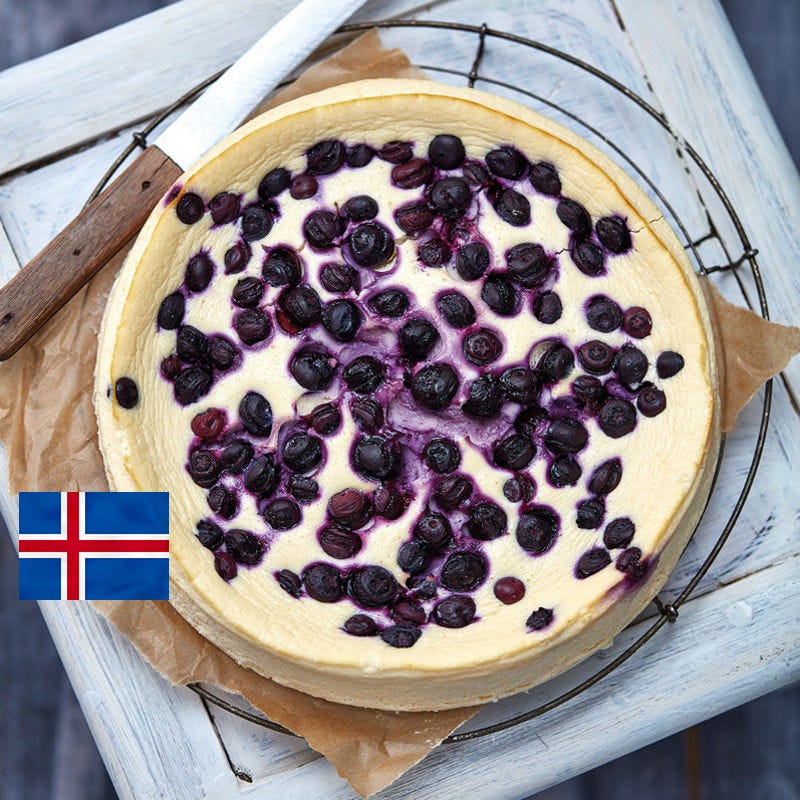 Skyrkuchen aux myrtilles