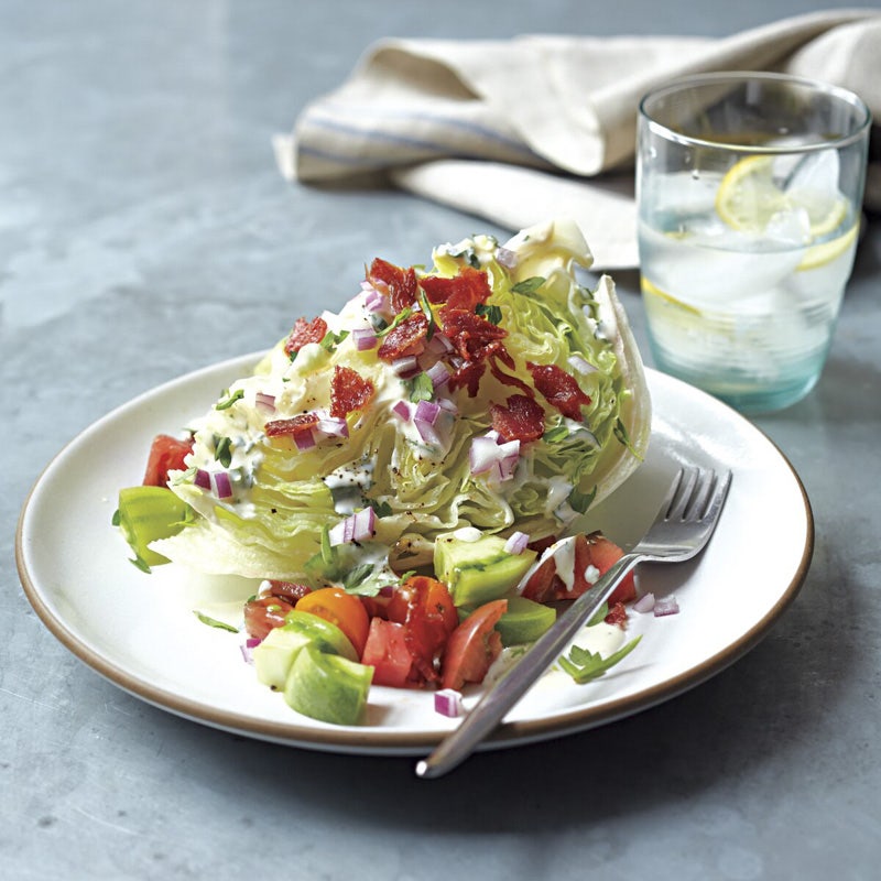 BLT salad with green goddess dressing