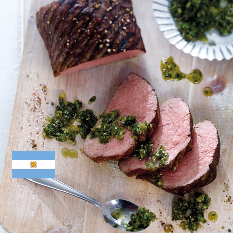 Filet de bœuf avec chimichurri