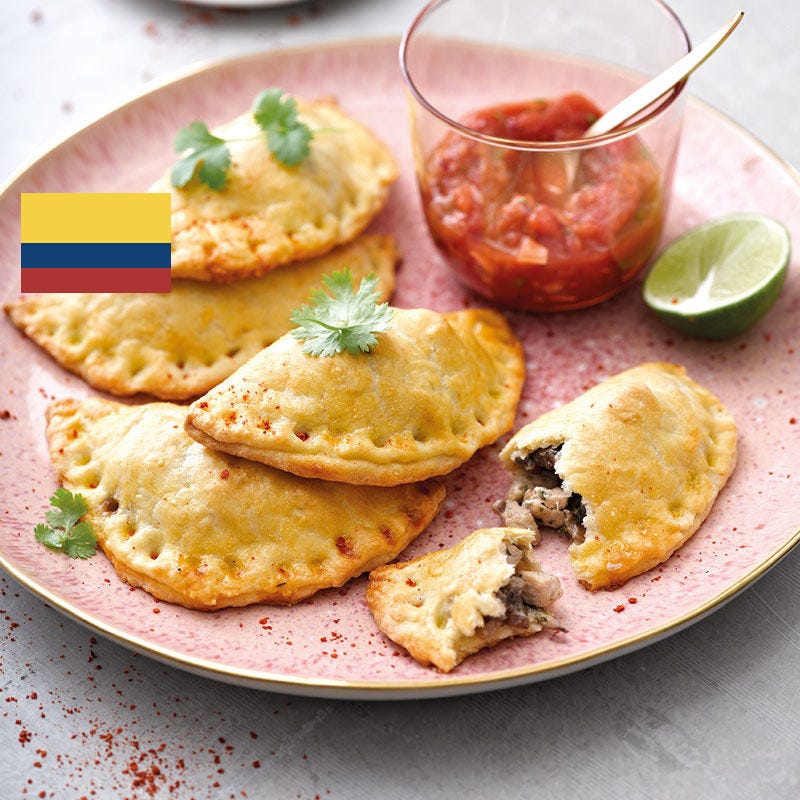 Empanadas au fromage frais et salsa
