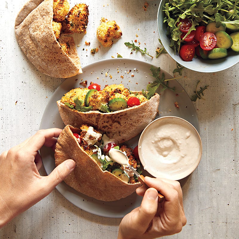 Photo of Crispy Air Fryer Cauliflower Falafel with Tahini Sauce by WW