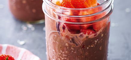 Pudding de chocolat et de flocons d‘avoine