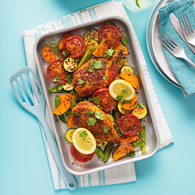 Photo of Cajun-spiced chicken traybake by WW