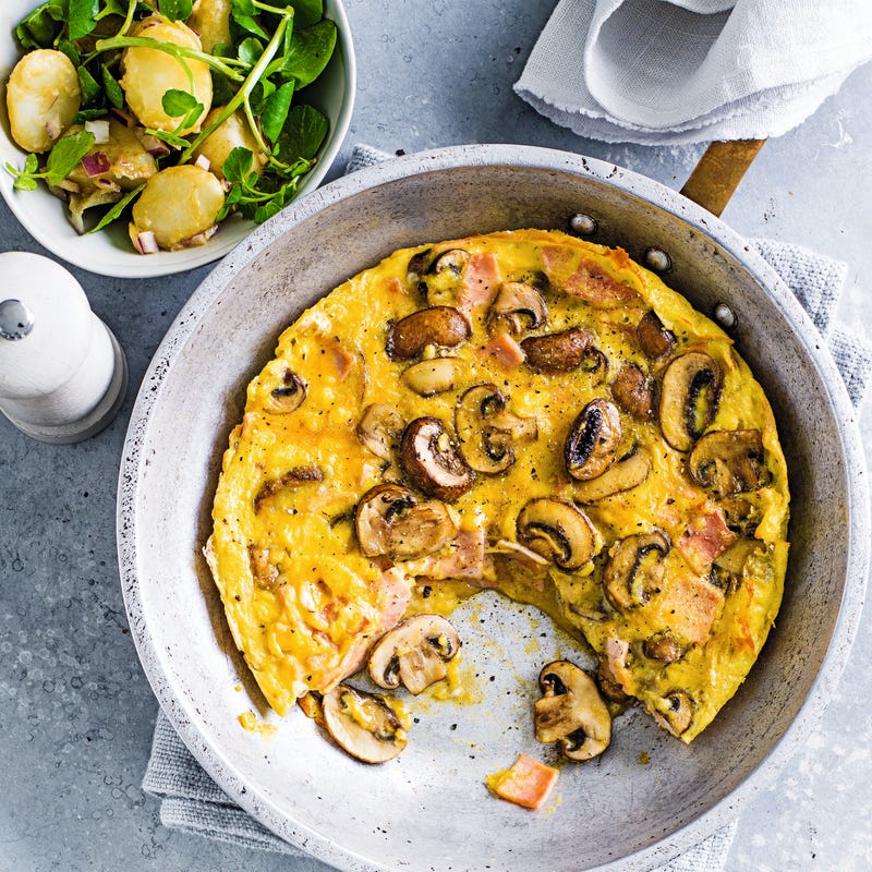 Photo of Mushroom & ham frittata with potato salad by WW