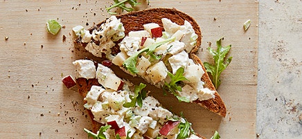 Honey mustard chicken salad on whole wheat