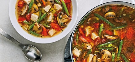 Italian chicken soup with vegetables