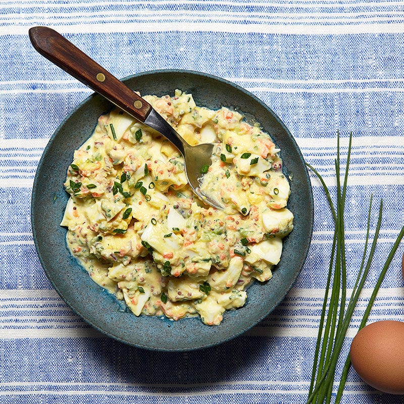 Photo de Salade aux œufs sans mayonnaise par WW