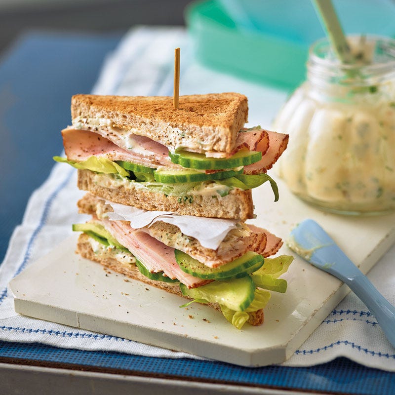 Geflügelsandwich mit Aprikosen-Creme