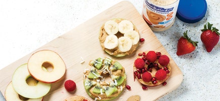 Peanut butter and apple snack rings