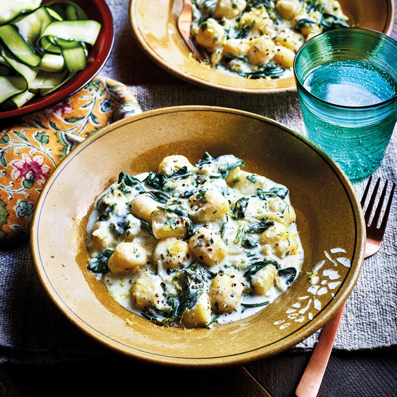 Photo of Creamy spinach gnocchi with courgette salad by WW
