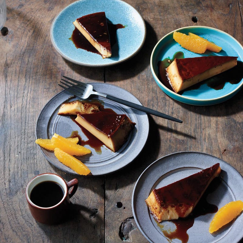 Cinnamon-orange flan