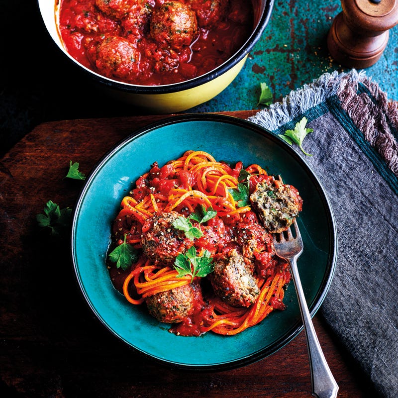 Photo of Veggie meatballs with carrot ‘spaghetti’ by WW