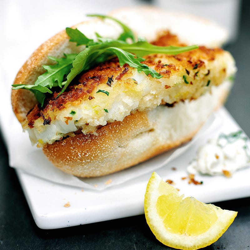Photo de/du Burger au poisson pané maison par WW