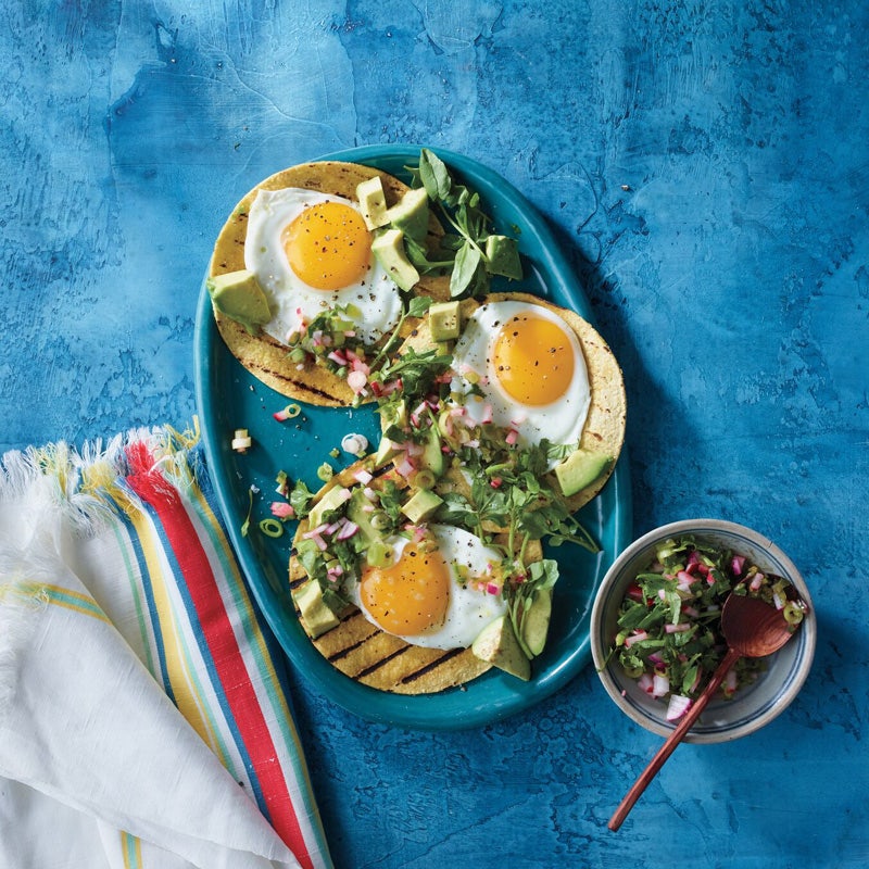 Egg and avocado tacos