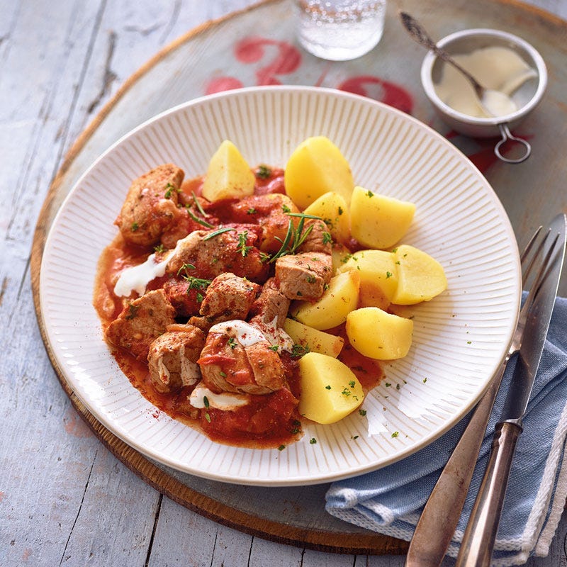 Schweinsfilet-Topf mit Kartoffeln / Schweinefilet-Topf mit Kartoffeln