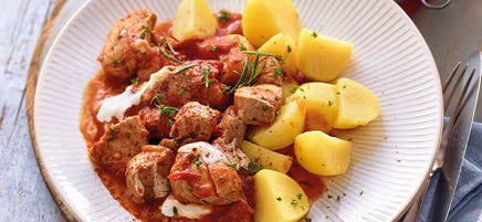 Schweinsfilet-Topf mit Kartoffeln / Schweinefilet-Topf mit Kartoffeln