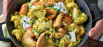 Curry-Reis-Pfanne mit Pouletbrust