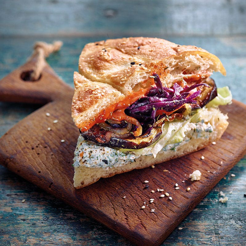 Gemüsedöner mit Rotkohl