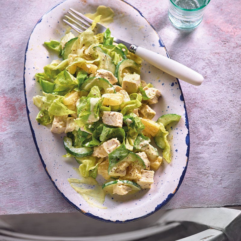 Pouletsalat Hawaii / Hähnchensalat Hawaii